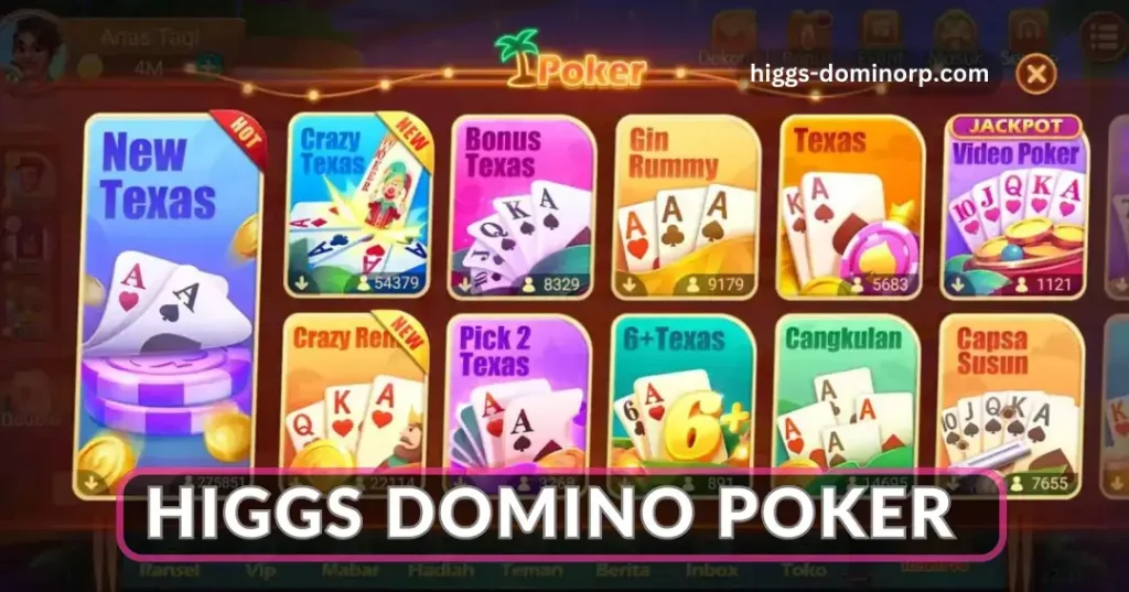 Higgs Domino Island Poker Modes